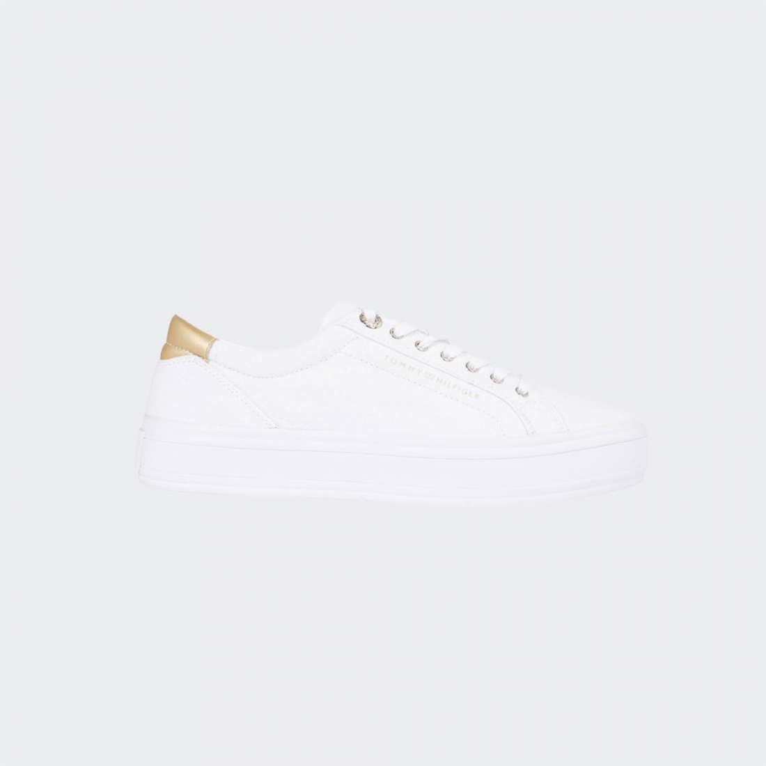 TOMMY HILFIGER ESSENTIAL VUL CANVAS SNEAKER WHITE