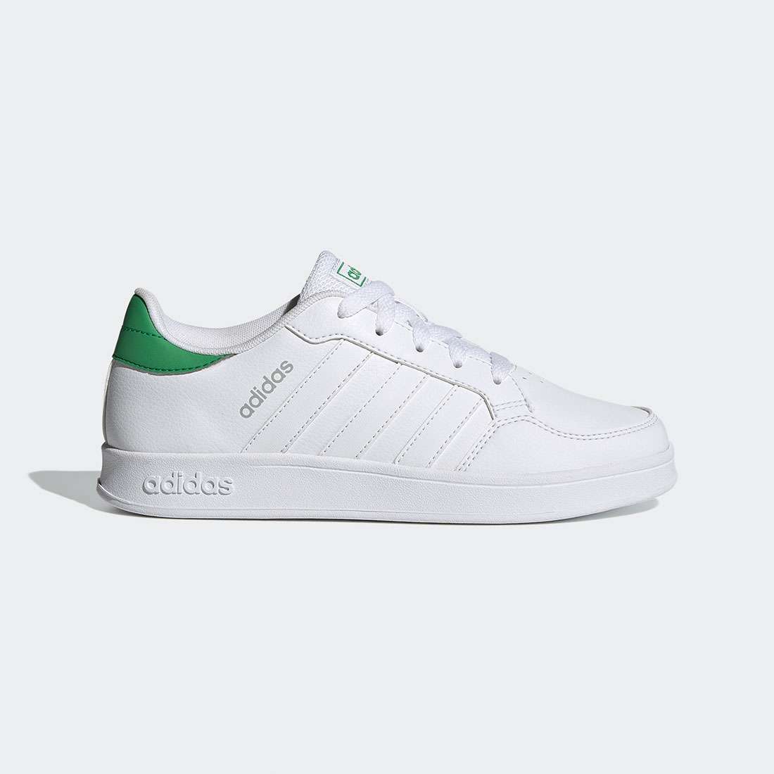 ADIDAS BREAKNET J FTWWHT/FTWWHT/VIVGRN