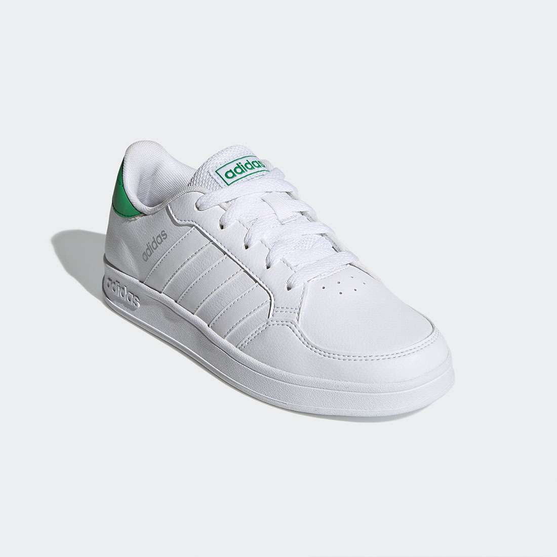 ADIDAS BREAKNET J FTWWHT/FTWWHT/VIVGRN