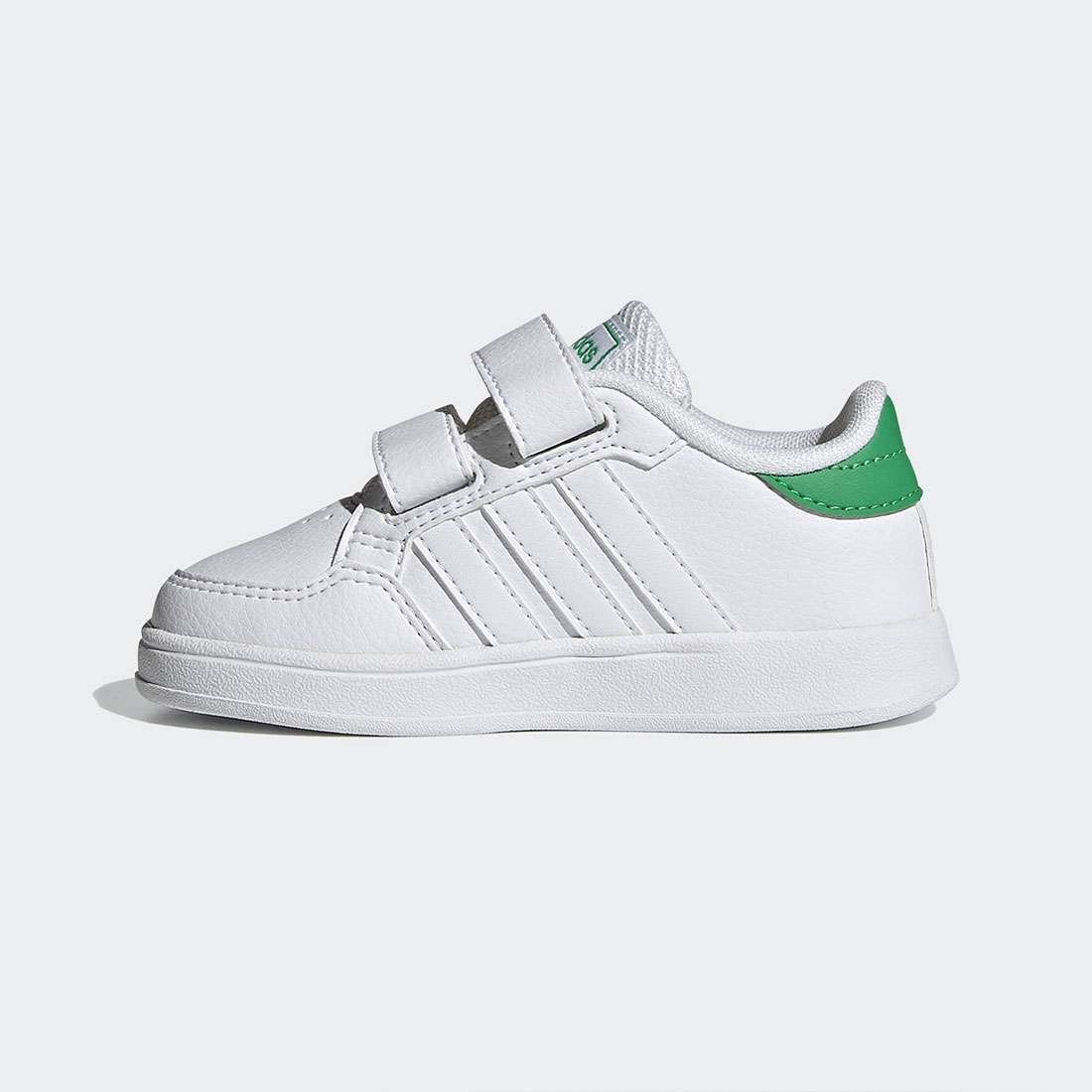 ADIDAS BREAKNET I FTWWHT/FTWWHT/VIVGRN