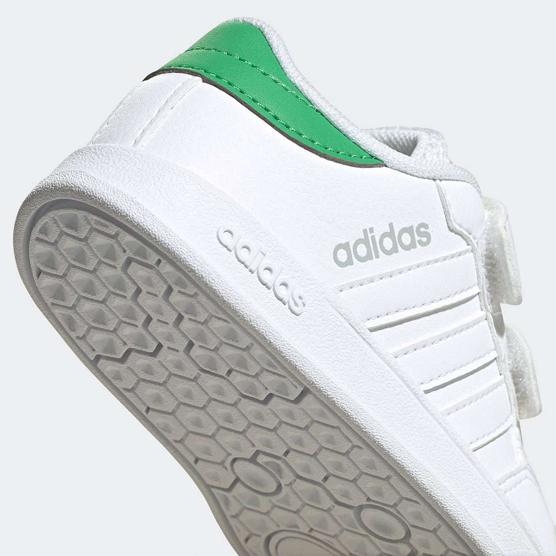 ADIDAS BREAKNET I FTWWHT/FTWWHT/VIVGRN