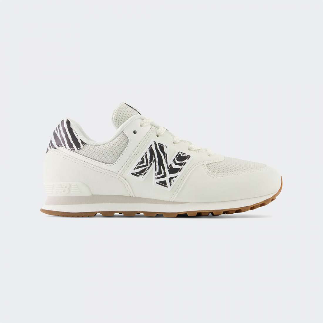 NEW BALANCE 574 J BEIGE/ANIMAL PRINT