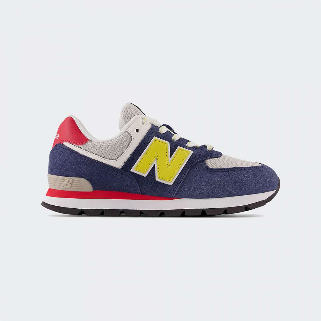 NEW BALANCE 574 J NATURAL INDIGO/TEAM RED