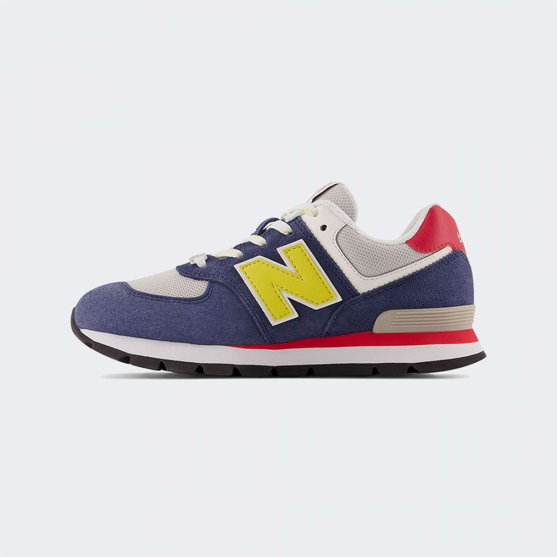 NEW BALANCE 574 J NATURAL INDIGO/TEAM RED