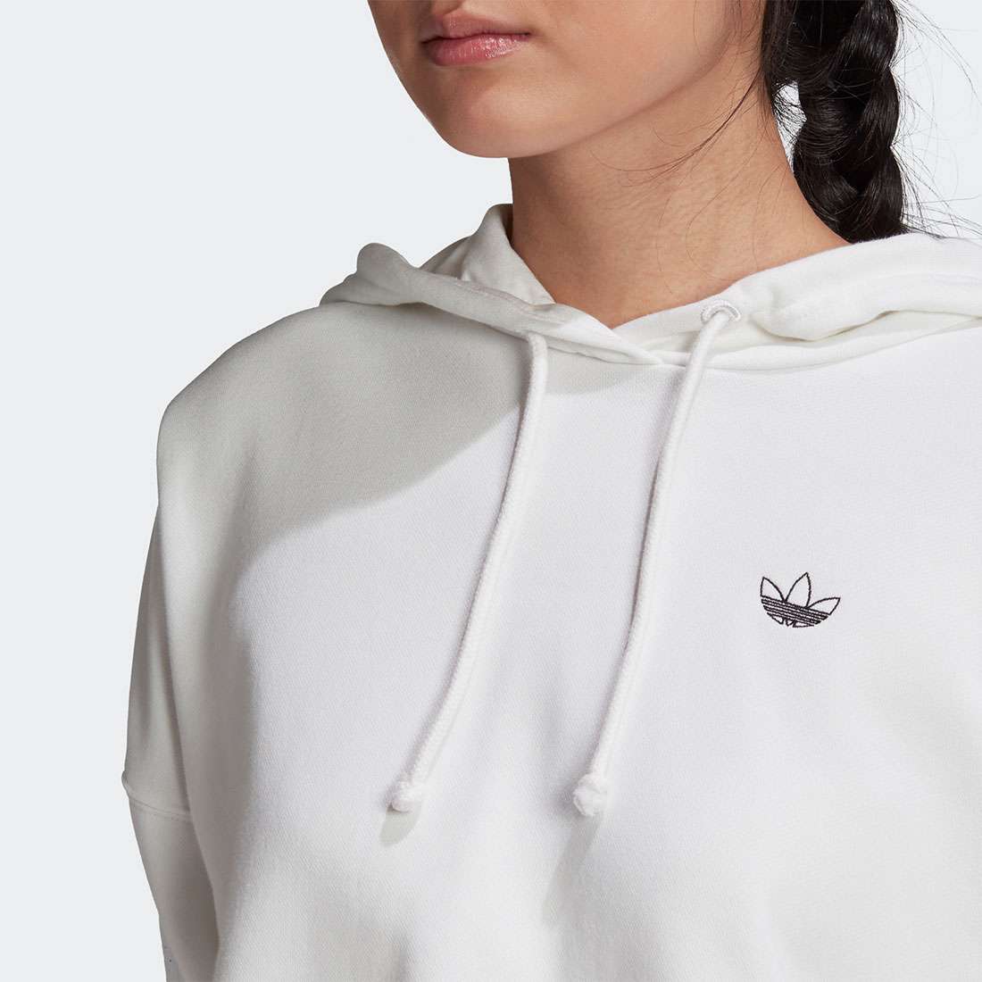 HOODIE ADIDAS CROPPED WHITE