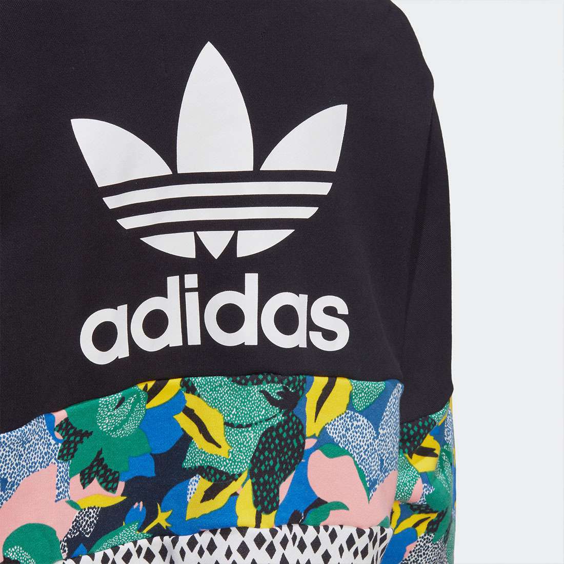 HOODIE ADIDAS CROPPED BLACK/MULTCO