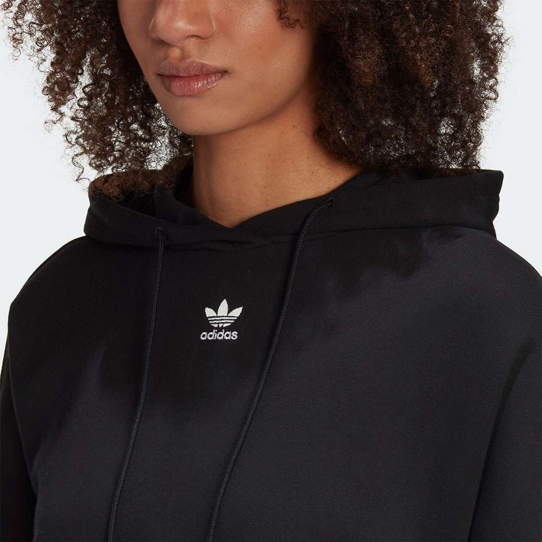 HOODIE ADIDAS CROPPED BLACK/MULTCO