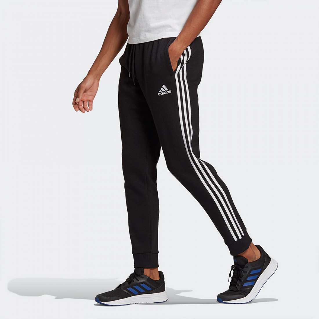 CALÇAS ADIDAS 3-STRIPES ESSENTIALS BLACK/WHITE