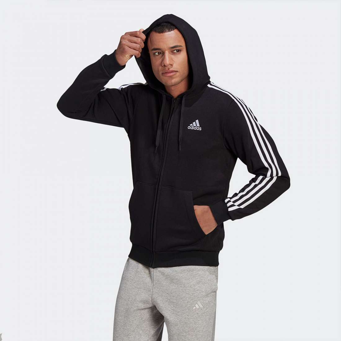 CASACO ADIDAS 3-STRIPES ESSENTIALS BLACK