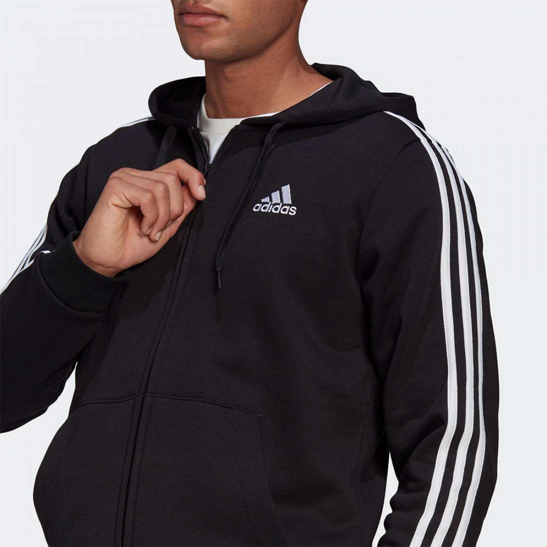 CASACO ADIDAS 3-STRIPES ESSENTIALS BLACK