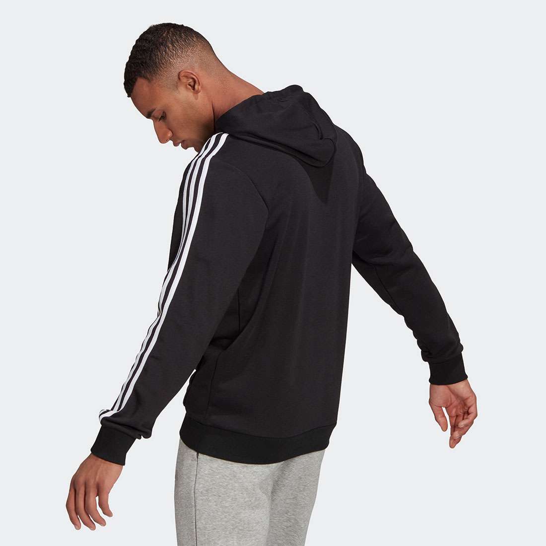 HOODIE ADIDAS 3-STRIPES BLACK/WHITE