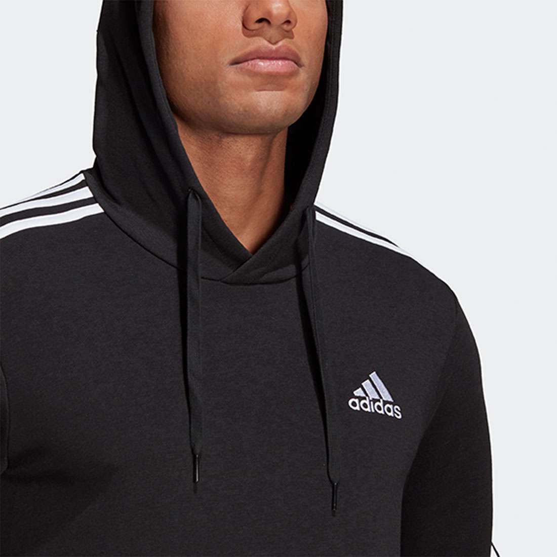 HOODIE ADIDAS 3-STRIPES BLACK/WHITE