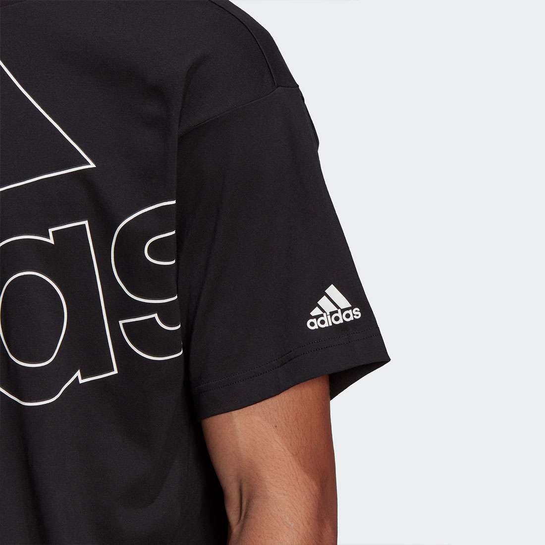 T-SHIRT ADIDAS GIANT LOGO BLACK/WHITE