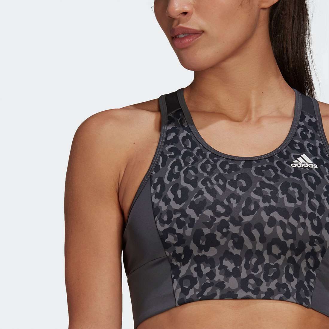 TOP ADIDAS LEOPARDO AEROREADY DESIGNED 2 MOVE CINQUA/BLACK