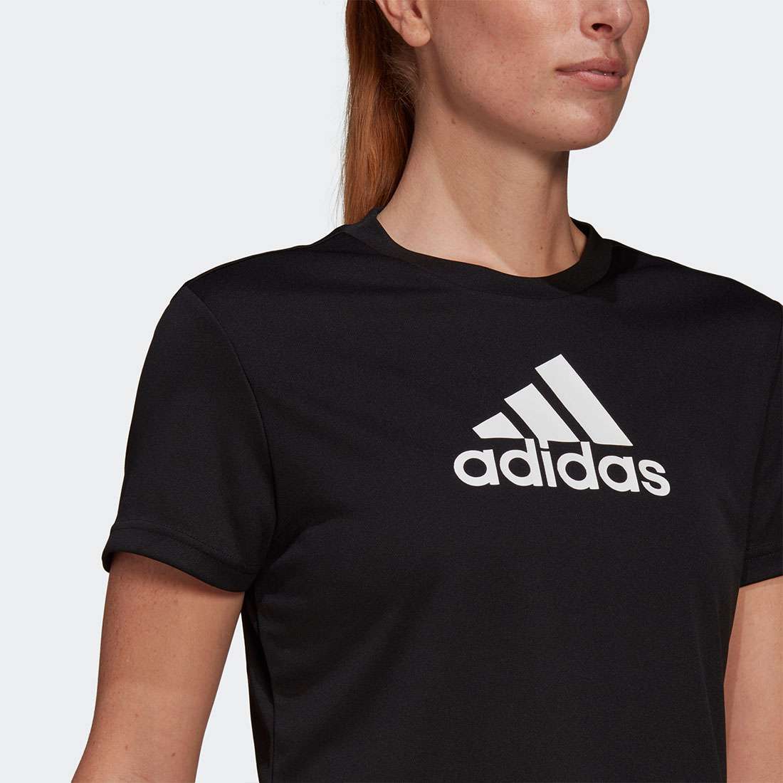 T-SHIRT ADIDAS SPORT CROPPED BLACK/WHITE