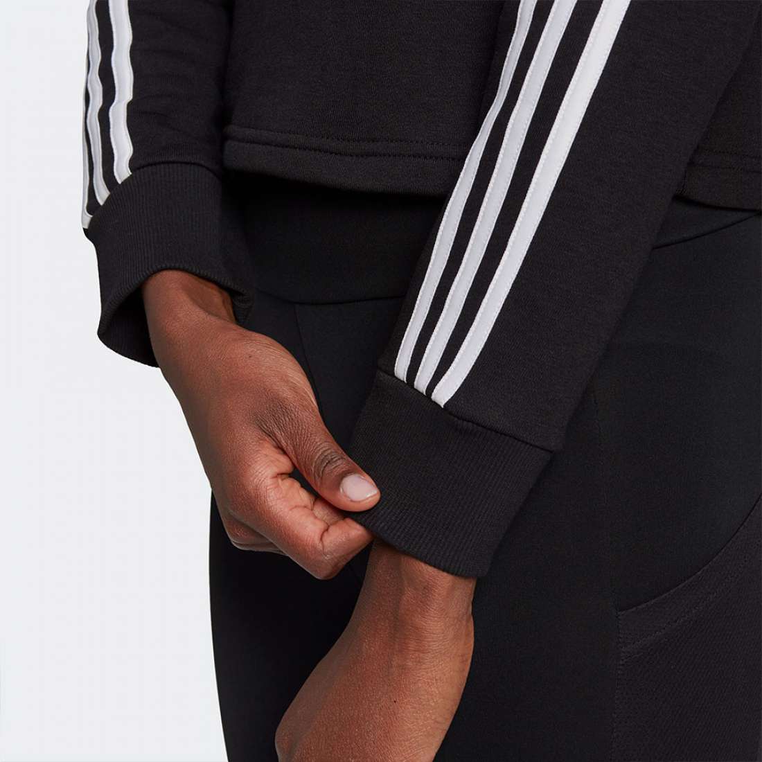 HOODIE ADIDAS 3-STRIPES ESSENTIALS BLACK/WHITE