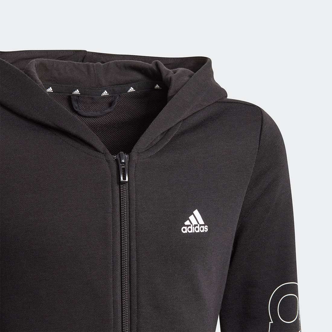 CASACO ADIDAS ESSENTIALS FULL ZIP BLACK/WHITE