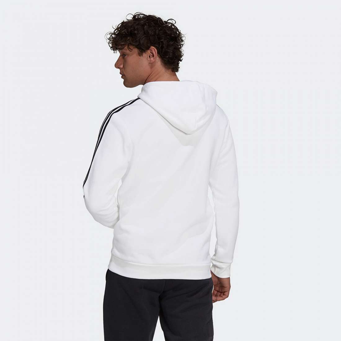 HOODIE ADIDAS 3-STRIPES ESSENTIALS BLACK/WHITE/WHITE