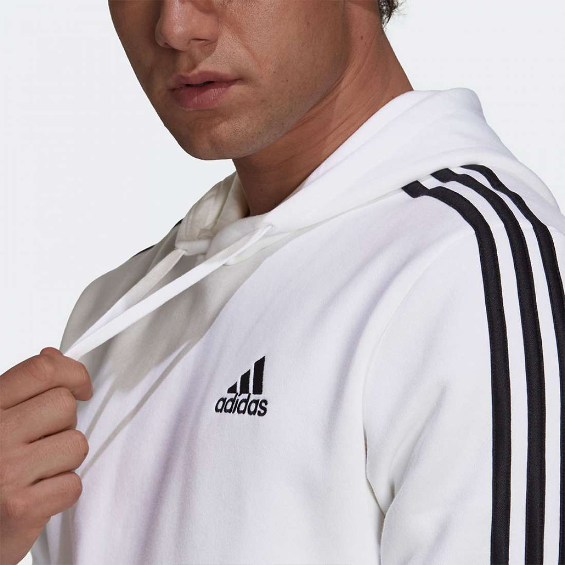 HOODIE ADIDAS 3-STRIPES ESSENTIALS BLACK/WHITE/WHITE