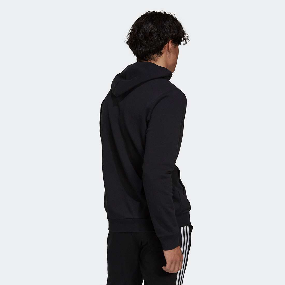 HOODIE ADIDAS ESSENTIALS FLEECE BLACK/WHITE