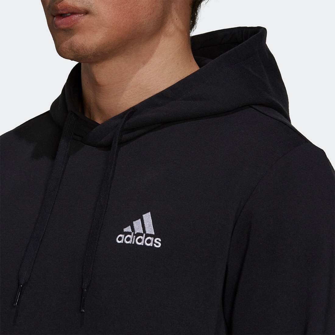 HOODIE ADIDAS ESSENTIALS FLEECE BLACK/WHITE