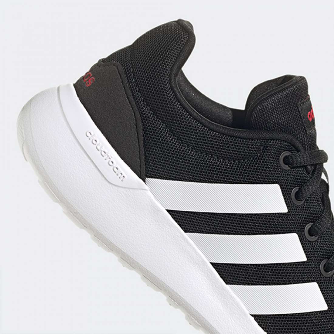 ADIDAS LITE RACER 2.0 BLACK/FTWWHT/SCARLE