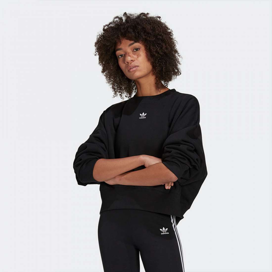 SWEATSHIRT ADIDAS FLEECE ADICOLOR ESSENTIALS BLACK