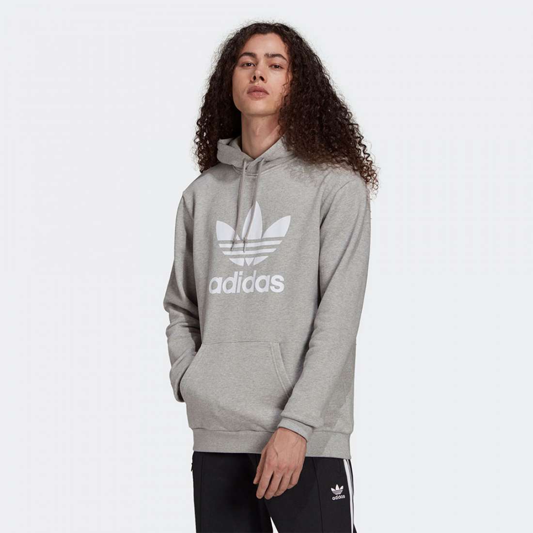 HOODIE ADIDAS TREFOIL ADICOLOR CLASSICS GREY/WHITE