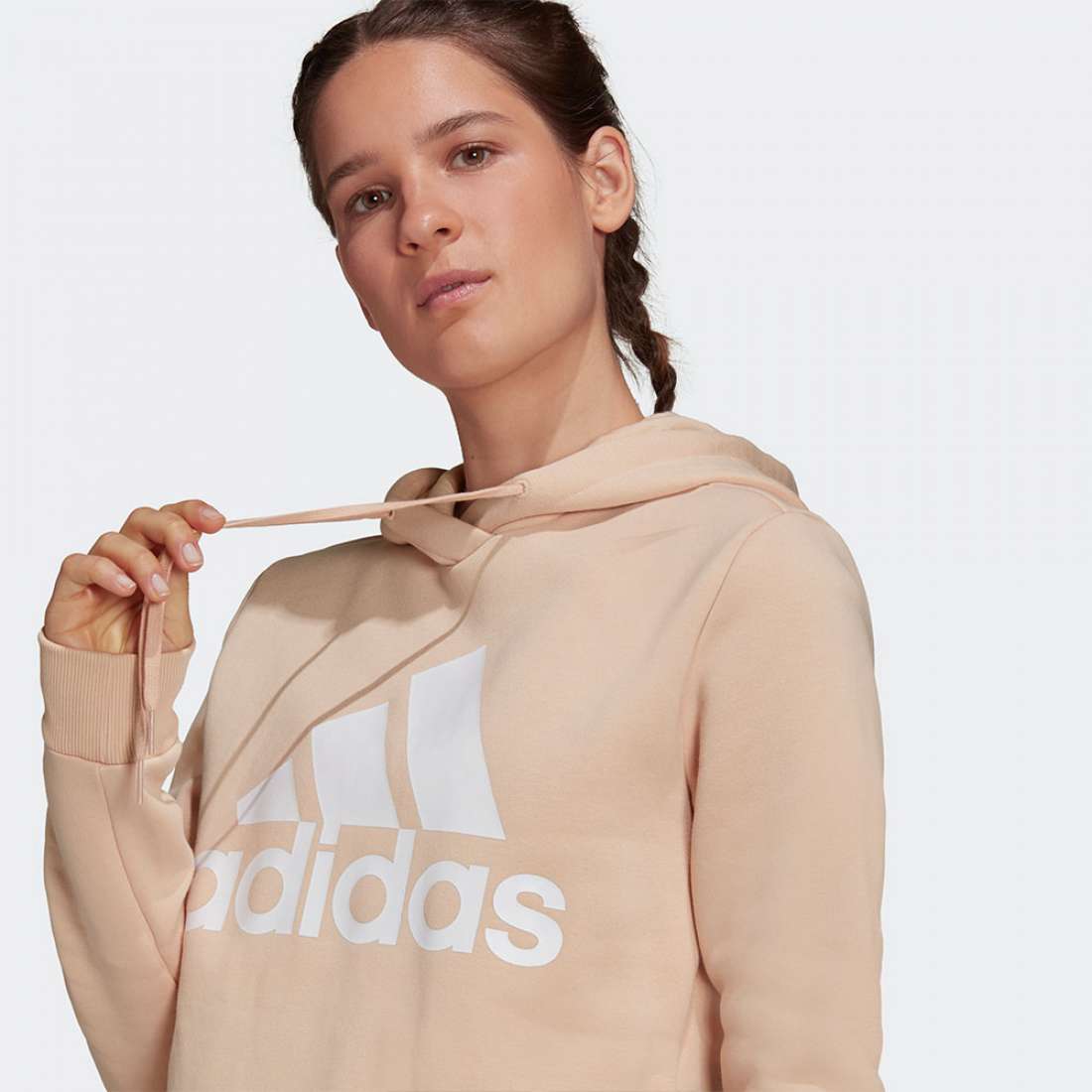 HOODIE ADIDAS BADGE OF SPORT HALBU/WHITE