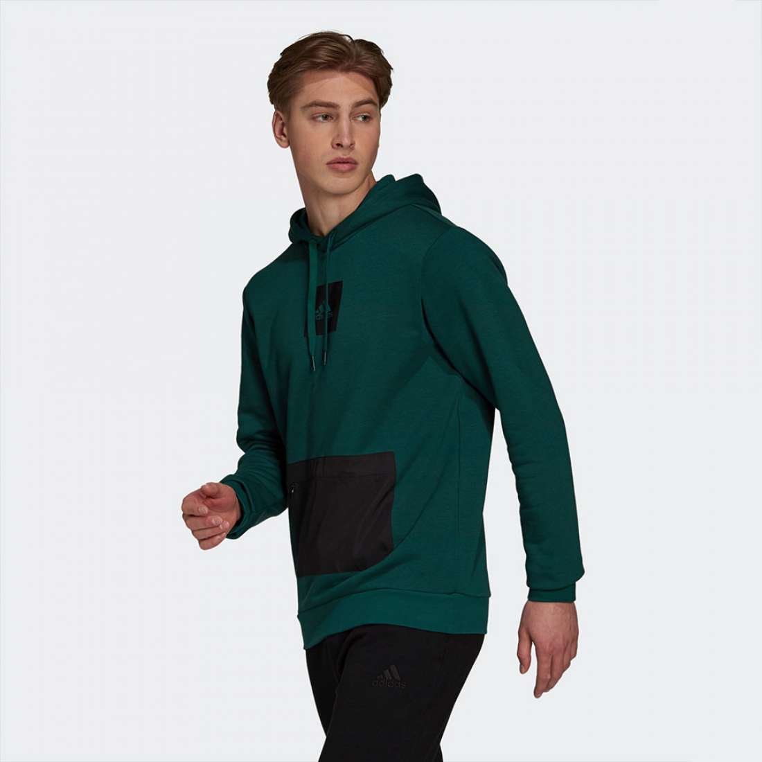 HOODIE ADIDAS Q4 HD GREEN/BLACK