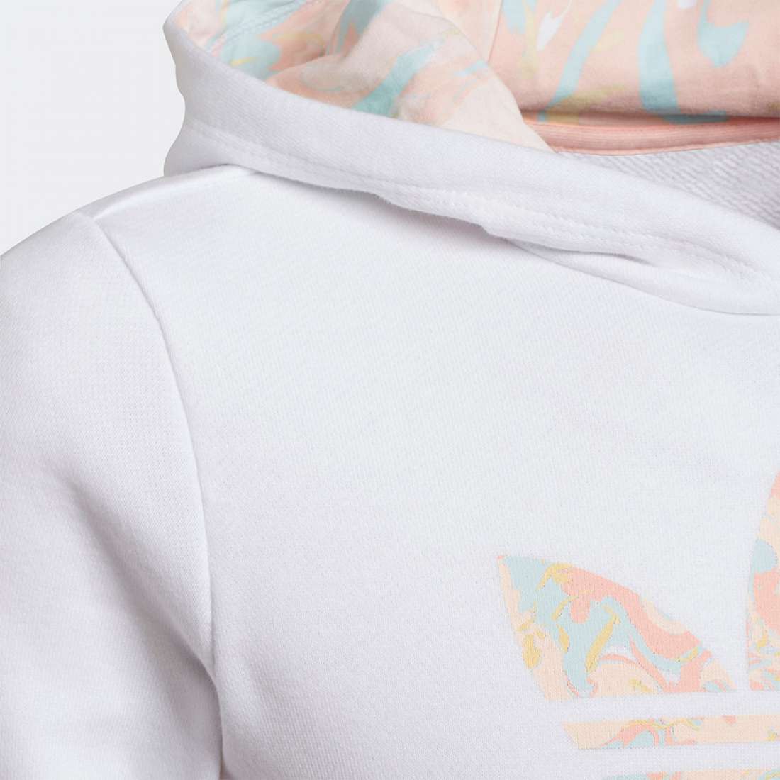 HOODIE ADIDAS MARBLE LOGO WHITE/HAZCOR