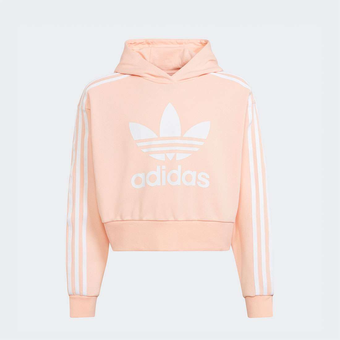 HOODIE ADIDAS ADICOLOR CROPPED CORNEB/WHITE