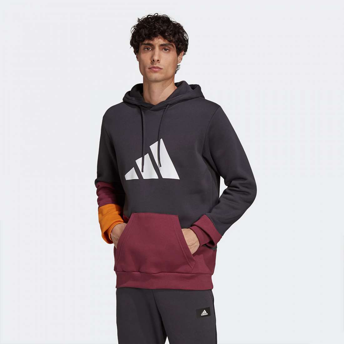 HOODIE ADIDAS COLORBLOCK CARBON