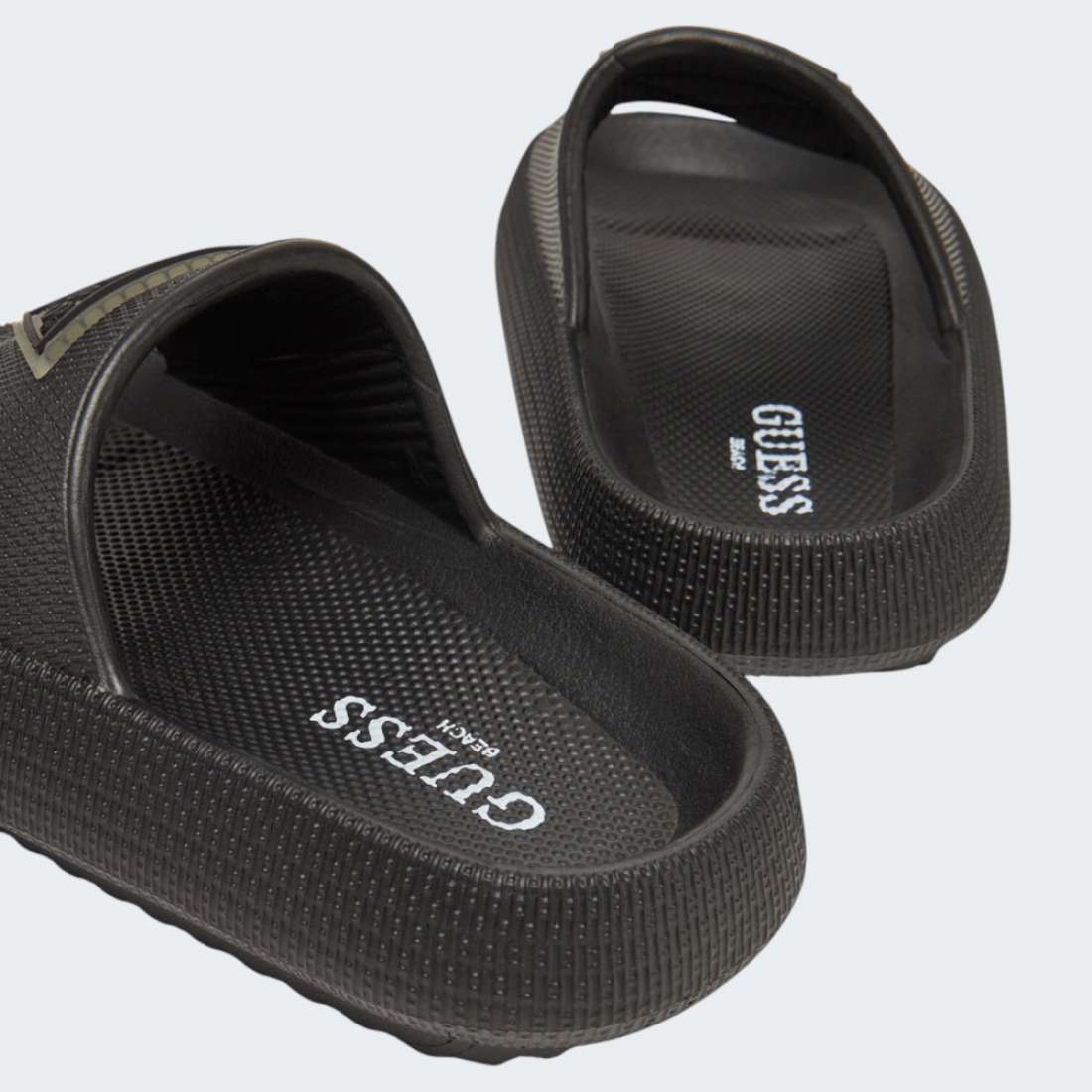CHINELOS GUESS RUBBER SLIPPERS JBLK