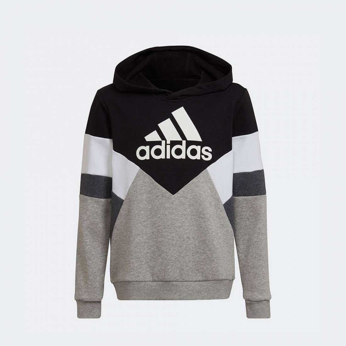 HOODIE ADIDAS FLEECE BLACK/GREY/WHITE