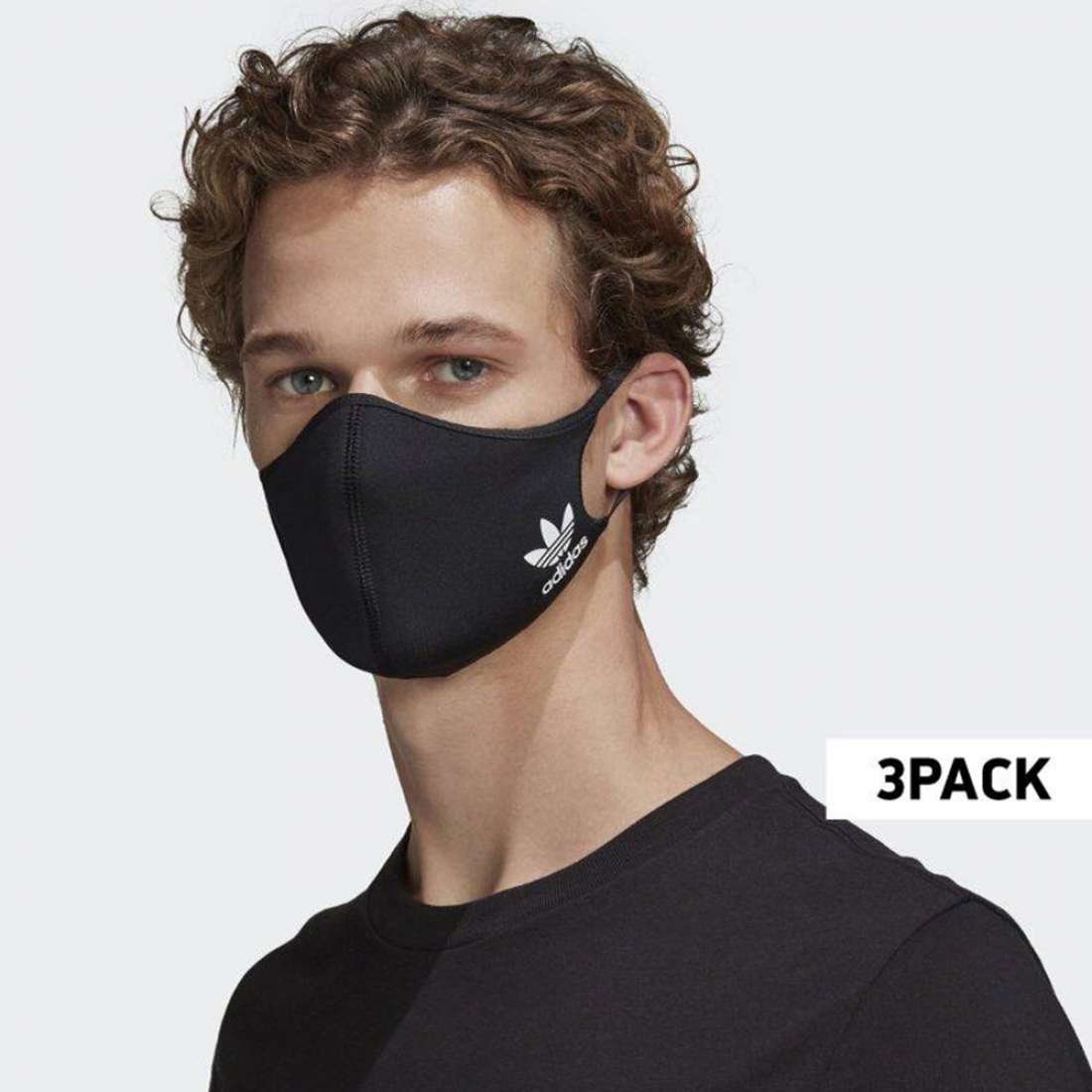 PACK 3 MÁSCARAS ADIDAS BLACK