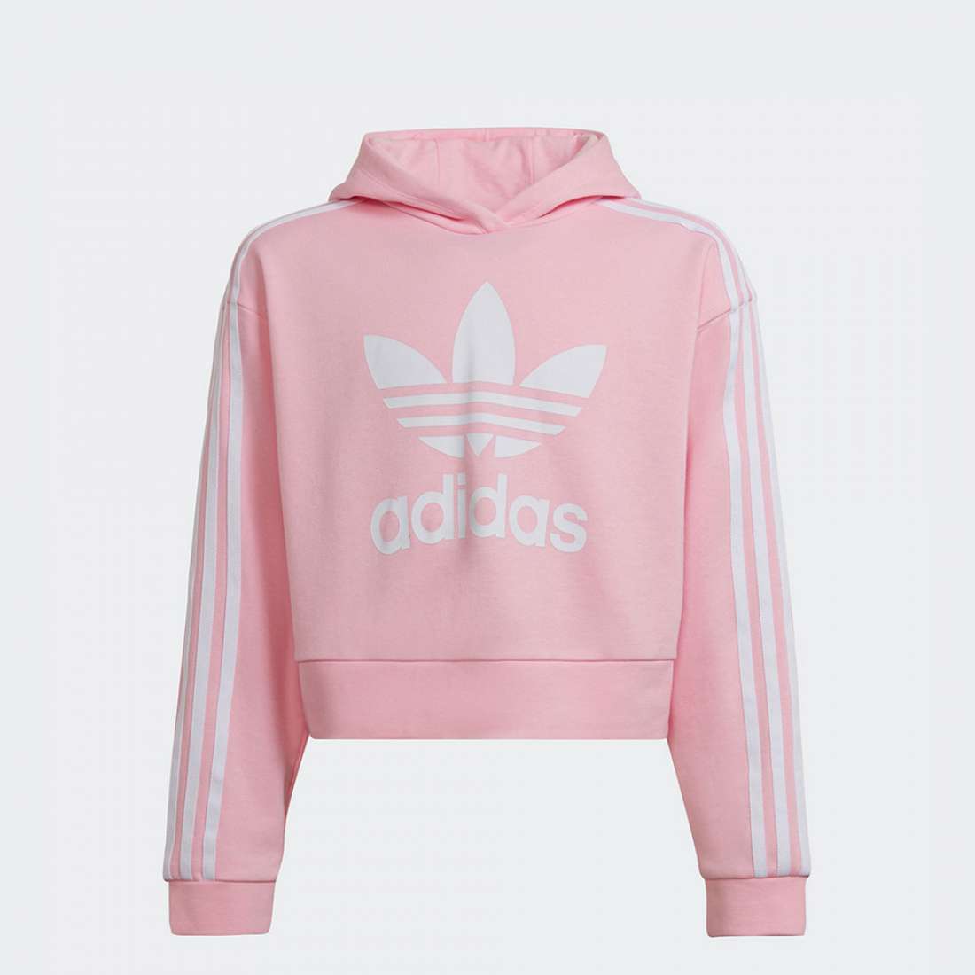 HOODIE ADIDAS CROPPED PINK/WHITE