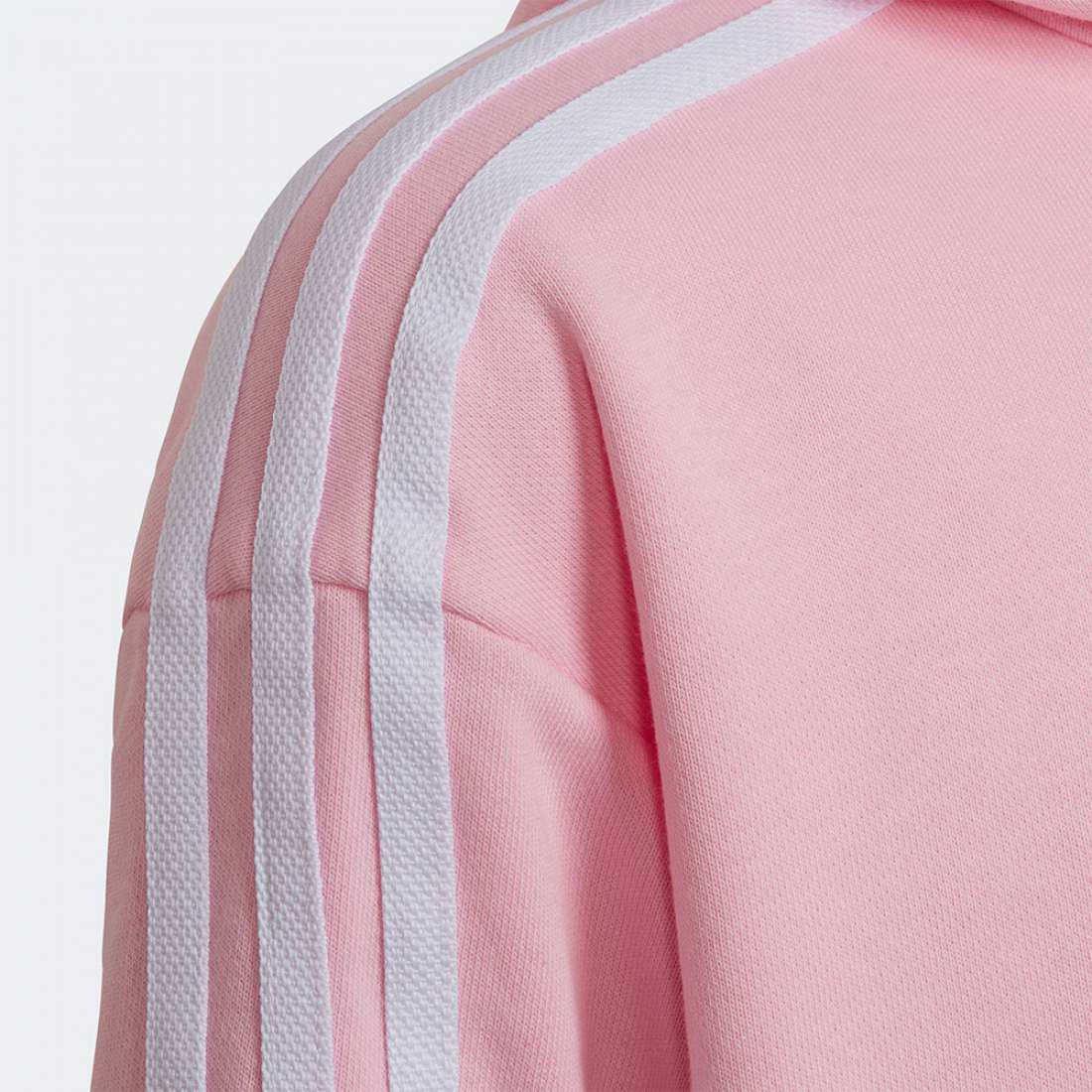 HOODIE ADIDAS CROPPED PINK/WHITE