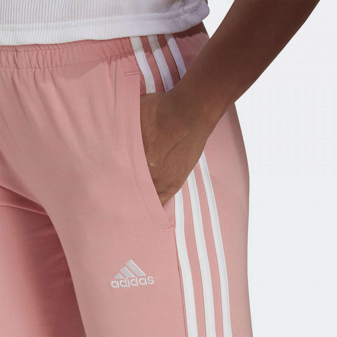 CALÇAS ADIDAS 3-STRIPES ESSENTIALS WONMAU/WHITE