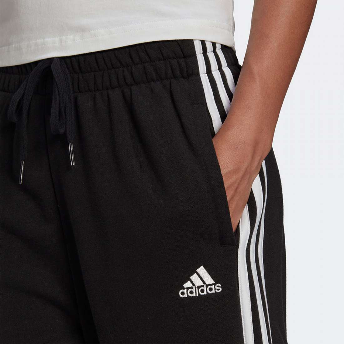 CALÇAS ADIDAS STUDIO LOUNGE 3-STRIPES BLACK/WHITE