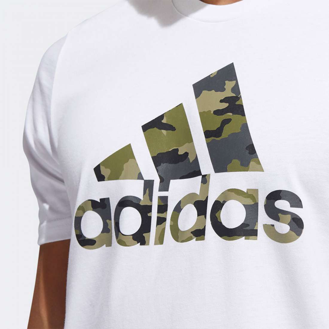 TSHIRT ADIDAS CAMO BOS WHITE