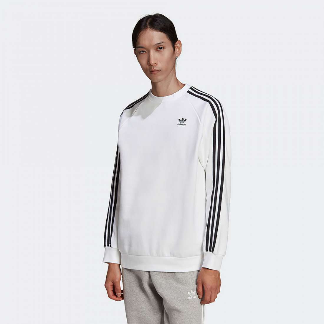 SWEATSHIRT ADIDAS 3-STRIPES ADICOLOR CLASSICS WHITE