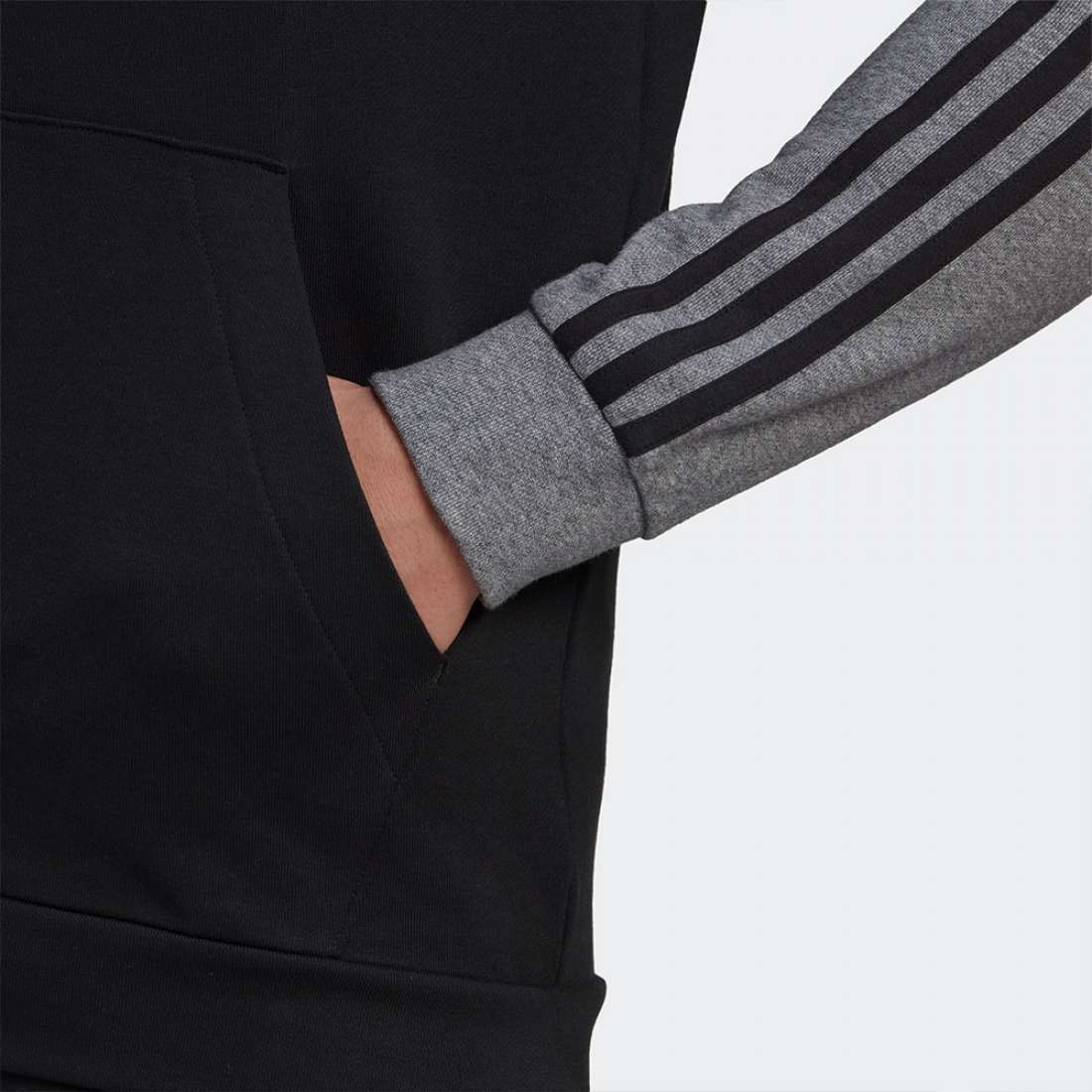 CASACO ADIDAS ESSENTIALS 3-STRIPES BLACK/BLCKME