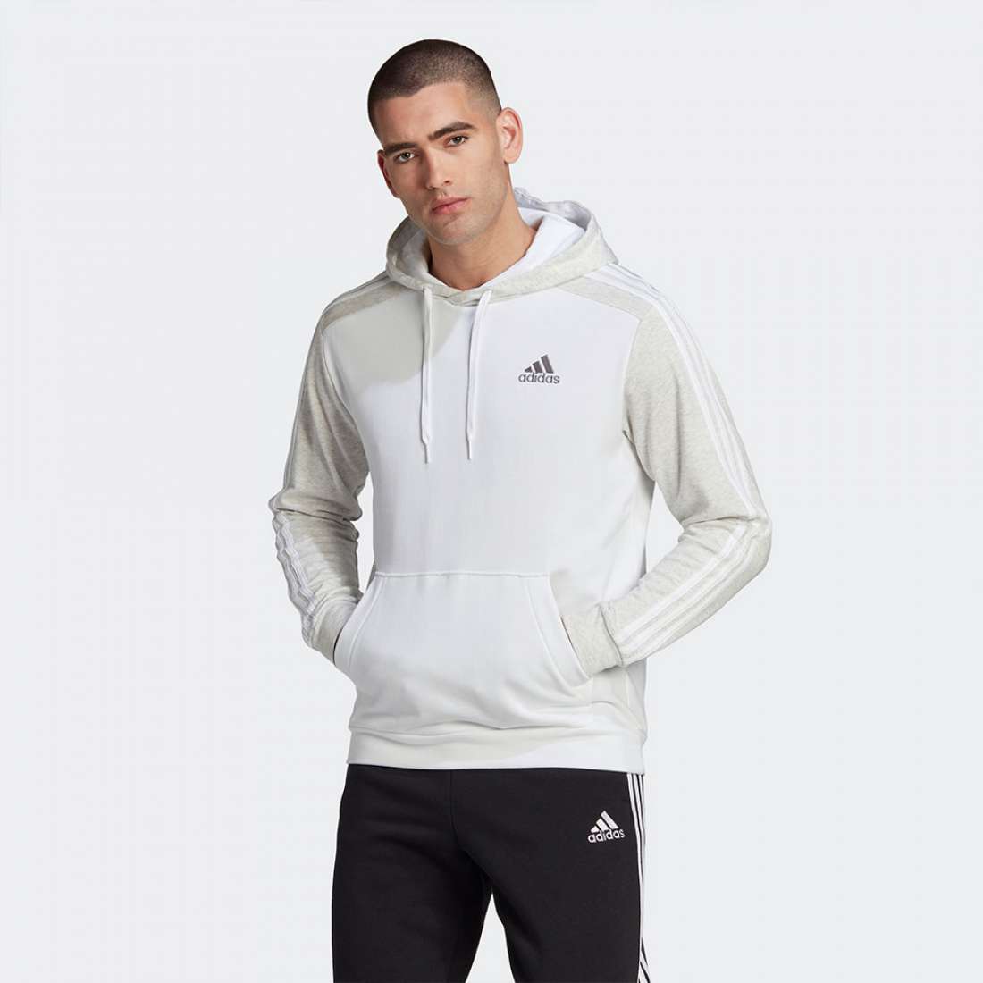 HOODIE ADIDAS ESSENTIALS WHITE/GRTWME