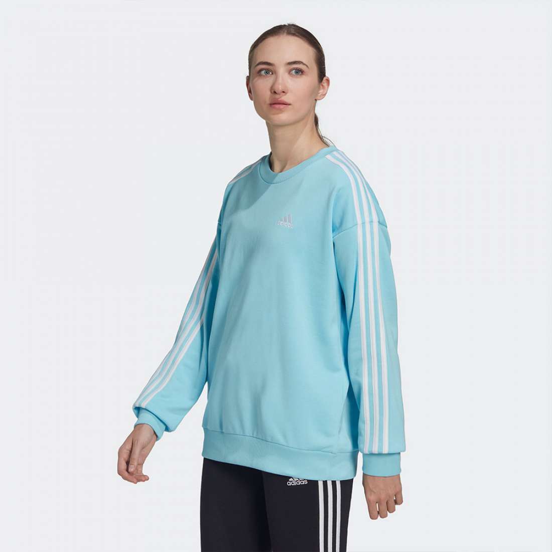 SWEATSHIRT ADIDAS STUDIO LOUNGE 3-STRIPES BLIBLU/WHITE