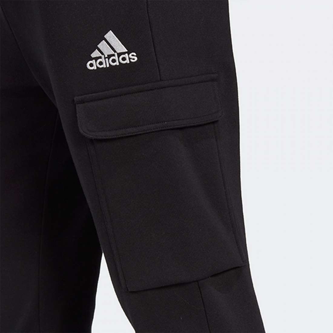 CALÇAS ADIDAS FLEECE ESSENTIALS BLACK/WHITE