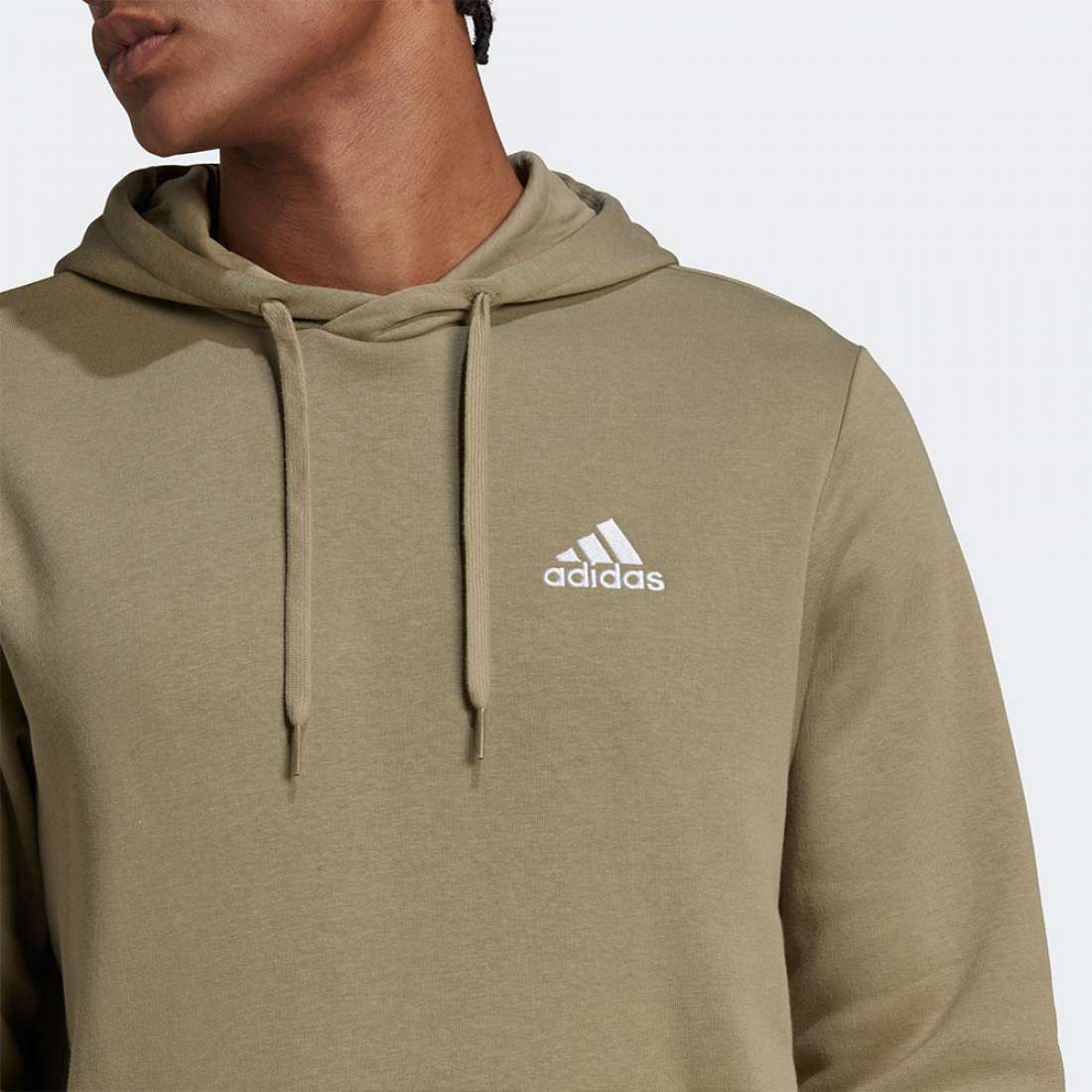 HOODIE ADIDAS ESSENTIALS FLEECE ORBGRN/WHITE