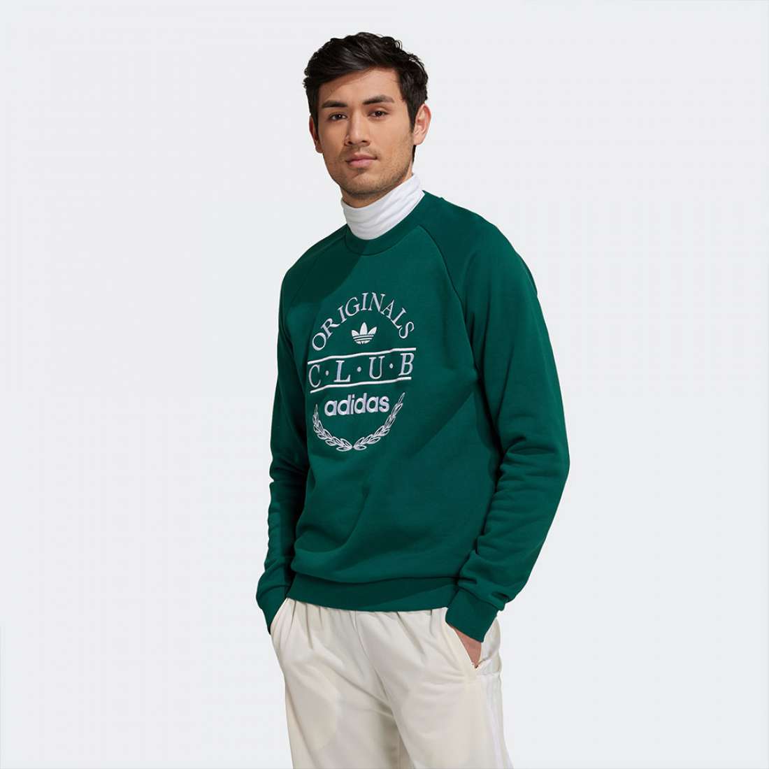 SWEATSHIRT ADIDAS CLUB LOGO CGREEN