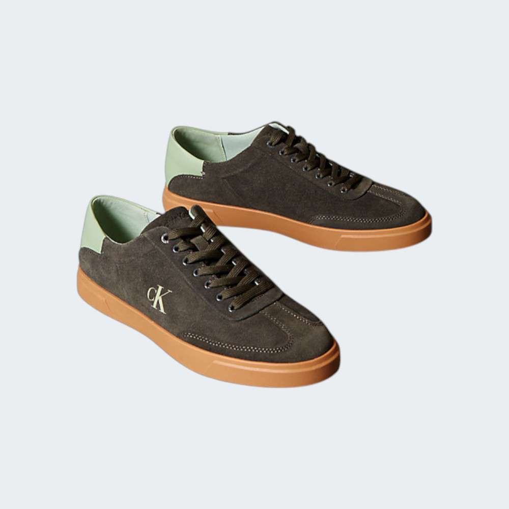 CALVIN KLEIN LOW PRO CUPS LACE UP SUE MIX