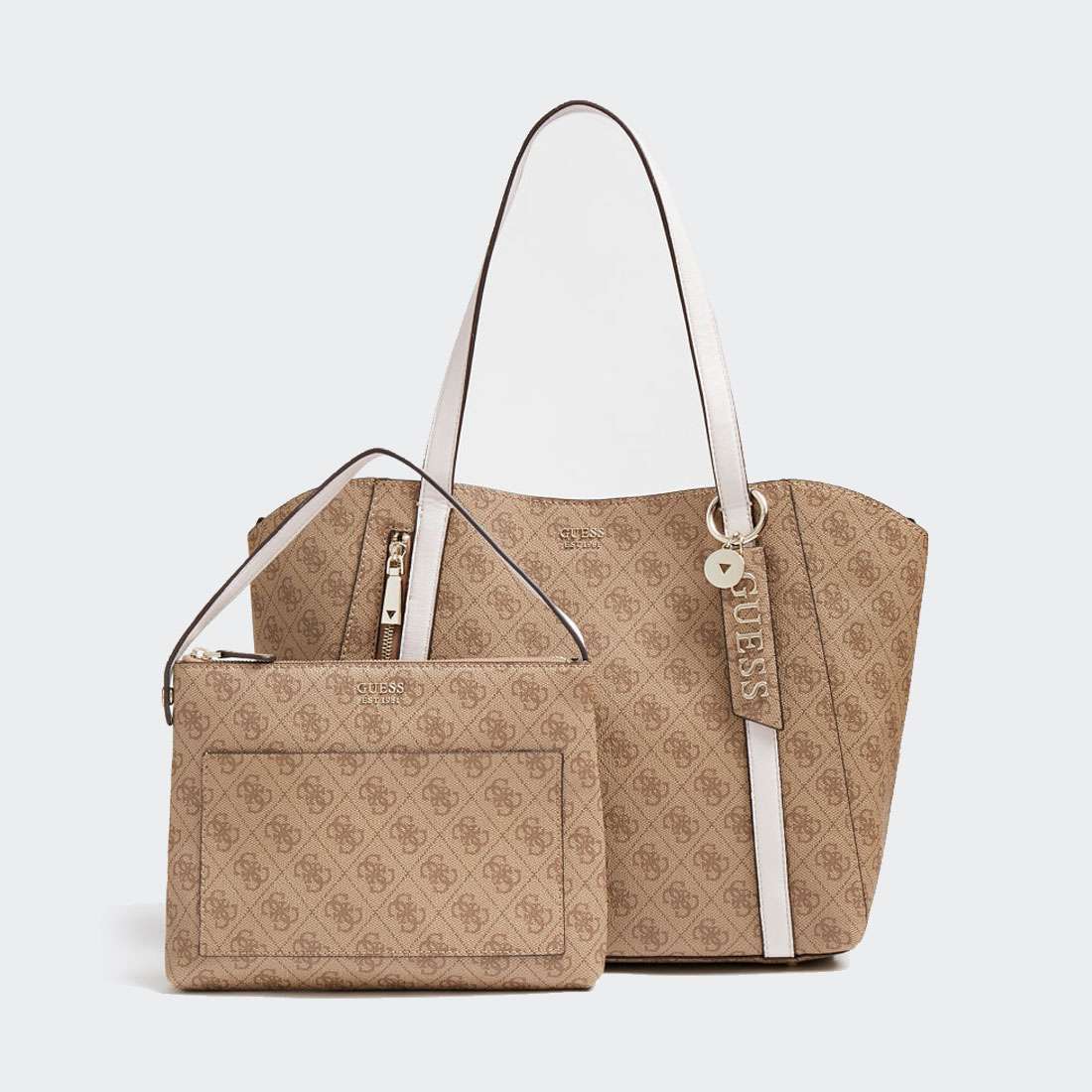 MALA GUESS NAYA TOTE LATTE/STONE